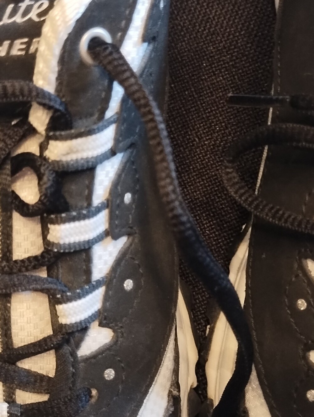 Skechers D'Lites Chunky Lace-Up Sneaker in Black & White - Picture 8 of 8